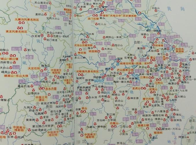 中国著名旅游景点分布图大图_地图_云旅游网