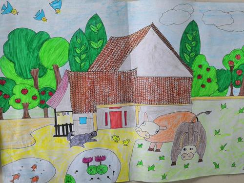第二小学开展"美丽的祖国 可爱的家乡"学生绘画活动