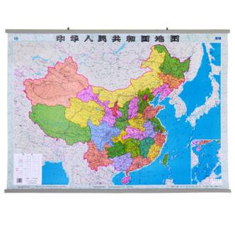 1米2022年新版超大办公室小学生版家用中华人民共和国地图全图双杆