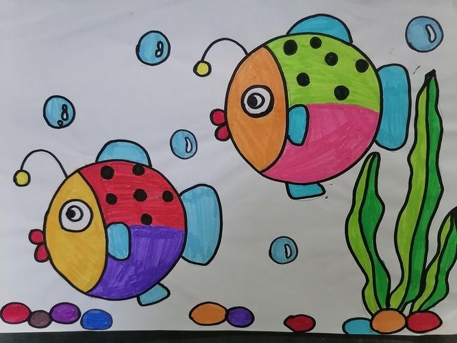 旺旺龙幼儿美术课堂:海底小鱼