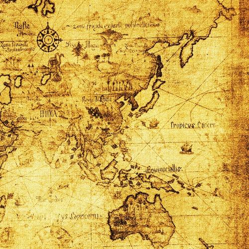 超大复古欧式世界地图巨幅装饰画宝图航海图