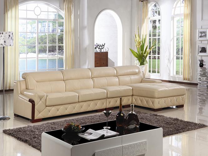 真皮沙发头层皮 韩式大气休闲沙发 客厅组合沙发 蓝珊瑚品牌家具