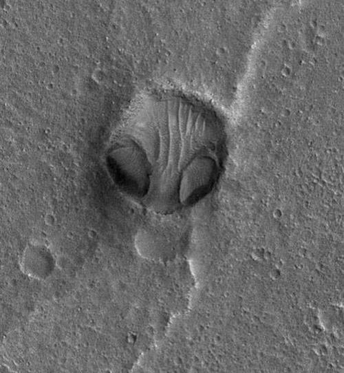 nasa火星图像中的"外星人面孔"是外星生命的证据!