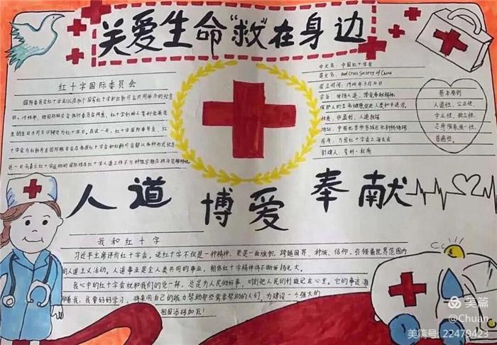 第五张4,第四张3,第三张2,第二张1,第一张世界红十字日手抄报怎么画