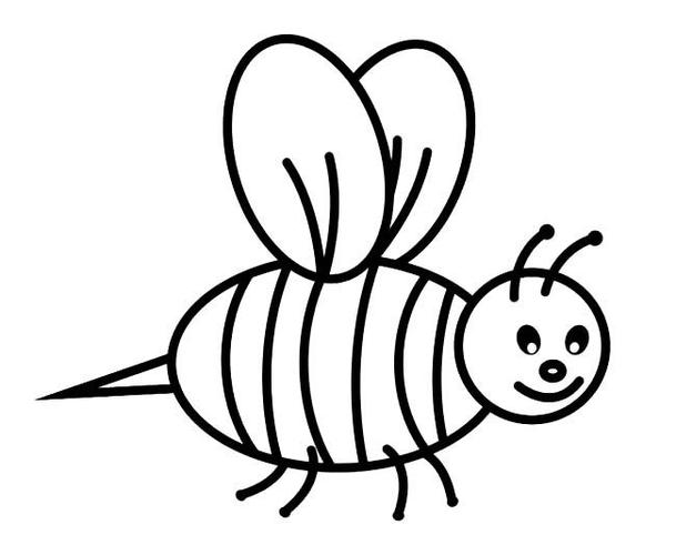 可爱卡通小蜜蜂简笔画图片_动漫人物_儿童简笔画大全_可乐云-日本动漫