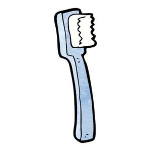 用电动牙刷制作快乐牙齿字符的卡通插图用牙刷卡通牙一笑卡通牙刷和