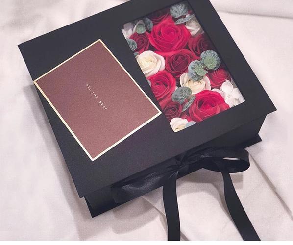 情人节花盒玫瑰花束盒网红礼物盒神秘礼盒惊喜盒情书盒鲜花包装盒