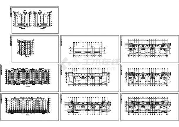 汉中市汉台区某7层民用住宅楼建筑设计cad施工图