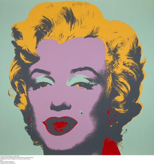 《玛丽莲·梦露》,安迪·沃霍尔,1967年,彩色丝网印刷,芝加哥艺术博物