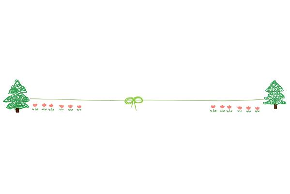 分界线简约绿色树分割线素材