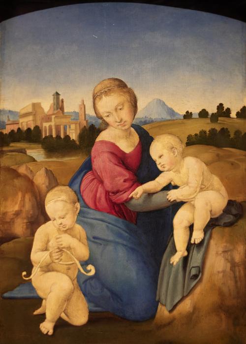 中圣母(经典)草地上的圣母(经典)小考佩尔圣母圣母系列:拉斐尔自画像