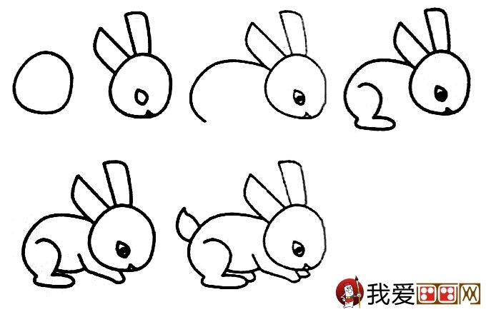 兔子都是儿童们非常喜欢的简笔画动物素材