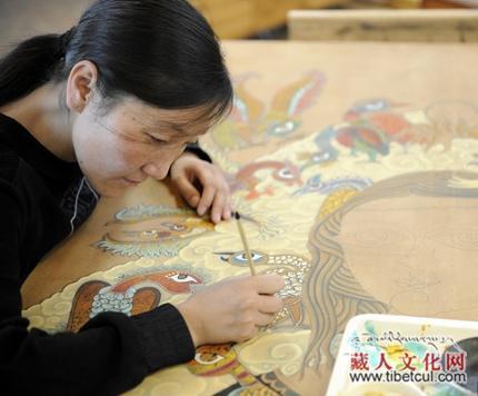 藏族新生代女画家朗顿德珍