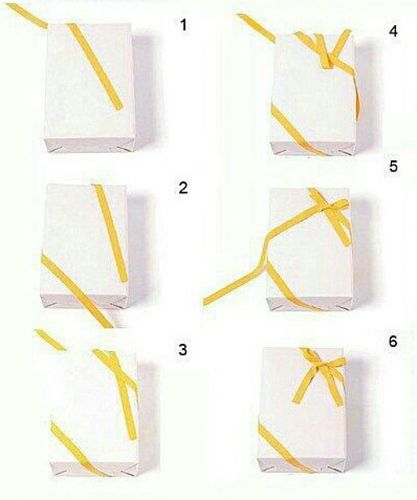 「缎带的双斜线系法」一些礼物包装的方法.