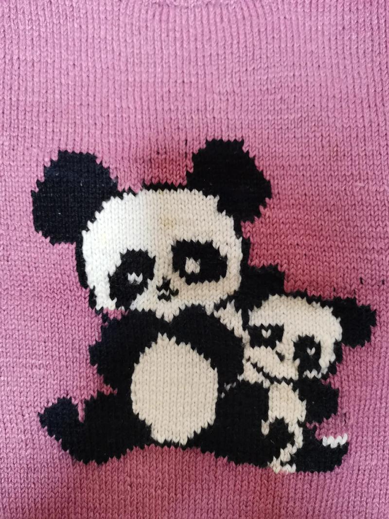 兰儿宝宝毛衣图案熊猫宝宝