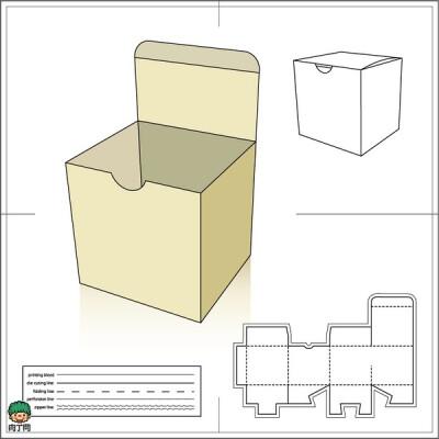 一个正方体包装纸盒 纸盒包装设计展开图