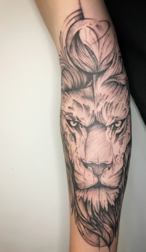 2020最新狮子纹身图案大全男女个性狮子纹身设计14