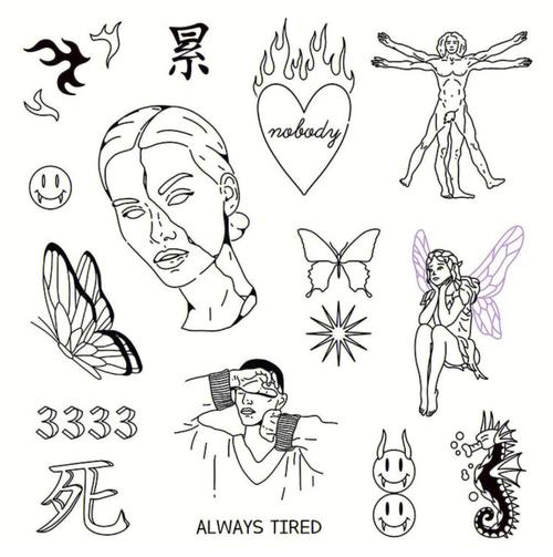 极简纹身小图纹身手稿广州纹身