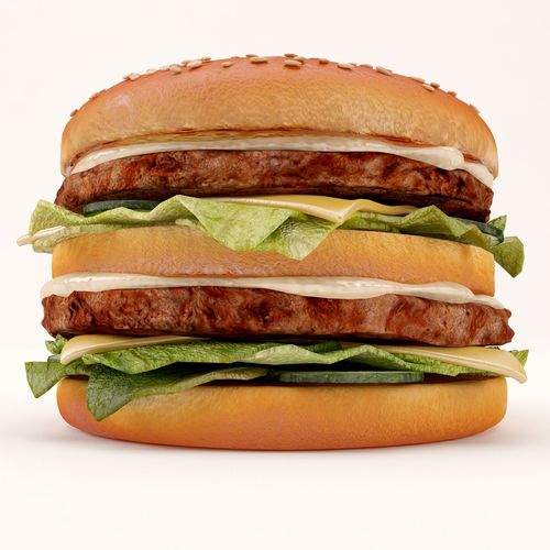 3d burger 01 model