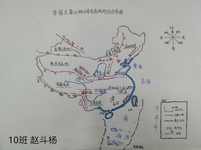 《中国主要山脉分布图》优秀作品展