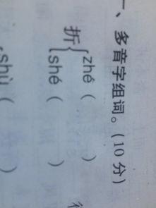 3,读音[ zhē ]的组词:折腾,折箩,乾折,折过,折箠 一,读音[ shé ]的