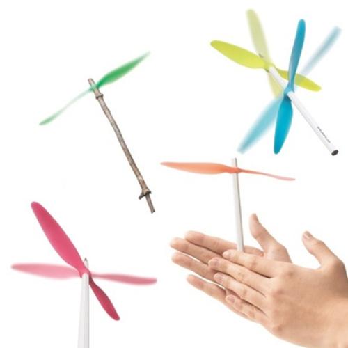 日本进口plus d  d创意竹蜻蜓儿童玩具礼物铅笔