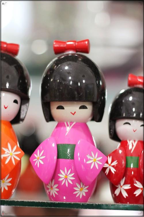 日本 和服传统娃娃 特色民俗工艺品 人偶 玩偶 料理店摆设礼品3个