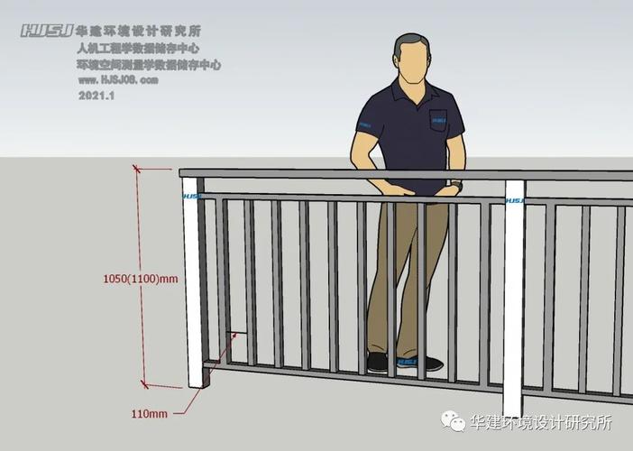 4.1成人栏杆尺寸:栏杆垂直杆件间的净距不应大于110mm.