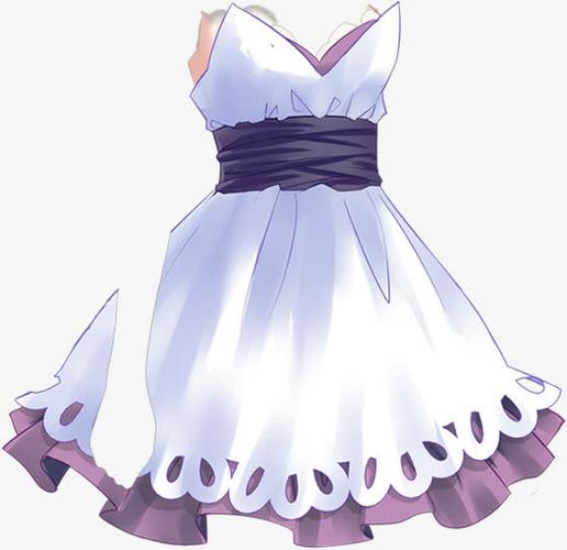 白紫色漫画性感裙子