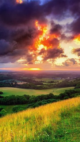 英格兰西苏塞克斯,哈索克斯的村庄,自然,早晨,日出,云海