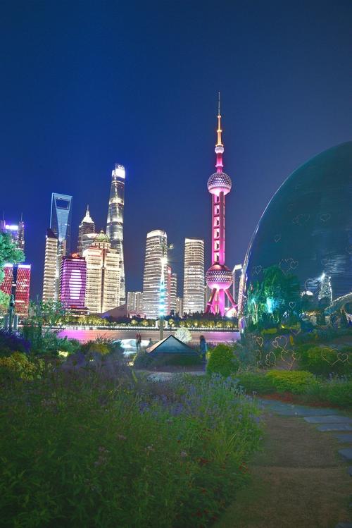 上海北外滩滨江夜景靓上