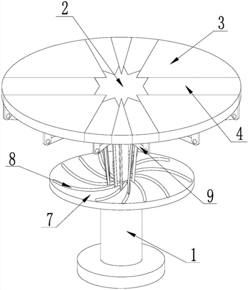 一种旋转变换桌子制造技术,旋转变大的桌子设计图专利_技高网