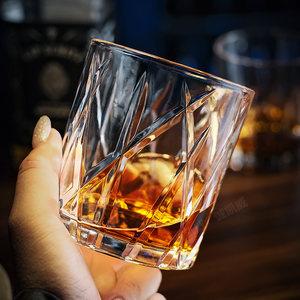 威士忌水晶玻璃杯古典洋酒杯家用创意白兰地杯酒吧鸡尾酒啤酒杯子