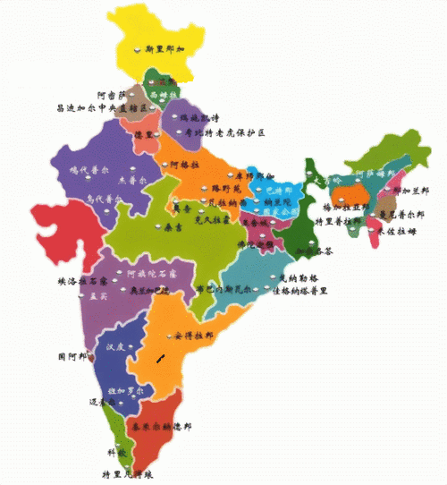 印度各民族分离势力的建国区域和国旗