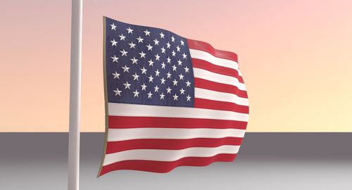 美国国旗3d模型