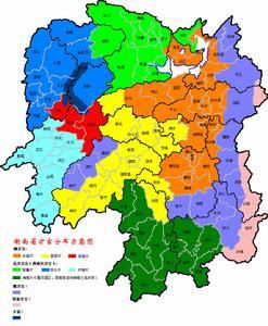 湖南方言语系分布图
