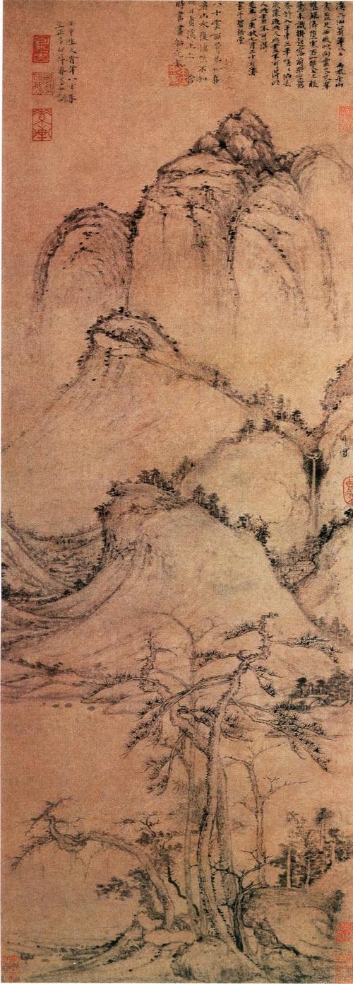 中国传世名画元代山水画62幅含局部高清