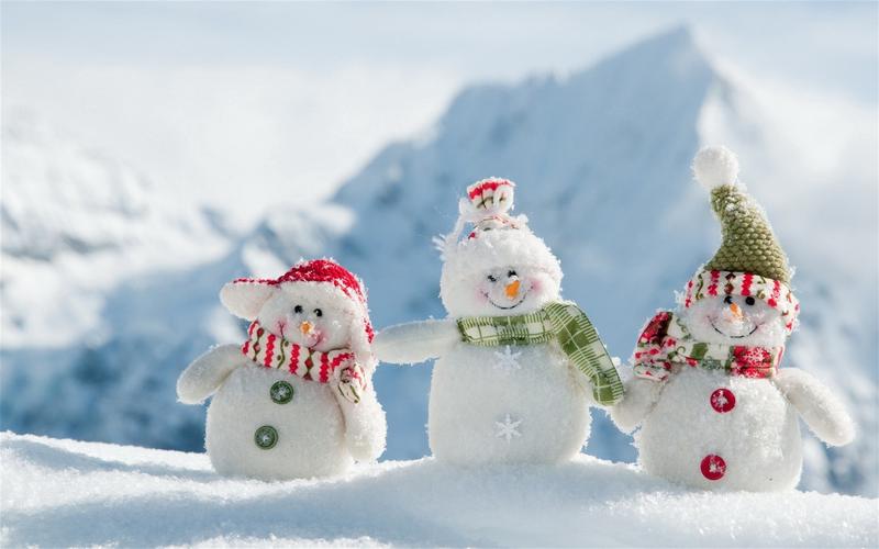 圣诞雪人图片壁纸大全雪人下雪冬天的雪可爱雪人