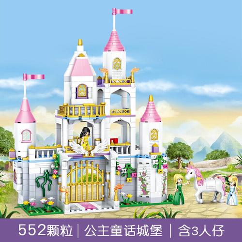 积木女孩系列拼装玩具公主梦冰雪奇缘梦幻马车魔法城堡新年礼物女生