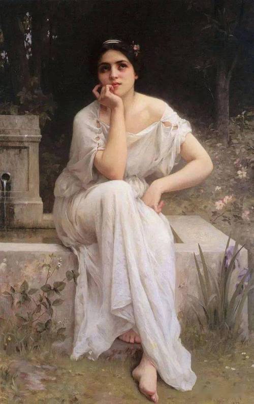 法国古典唯美女肖像油画艺术名画