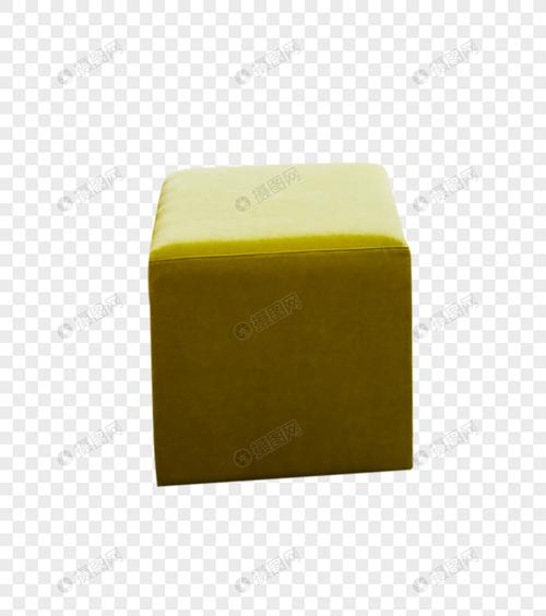 正方形黄色凳子