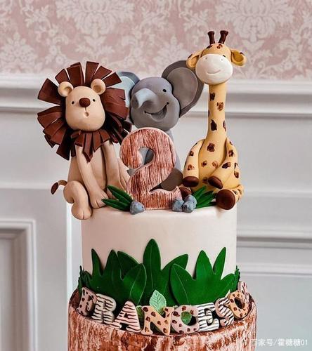 森林动物蛋糕,孩子们一定很喜欢
