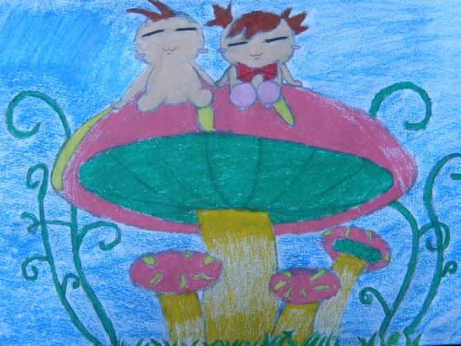 蘑菇森林/少儿绘画作品/儿童画/网络美术馆_中国少儿美术教育网