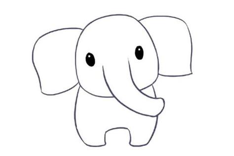 大象简笔画图片大全 教程大象简笔画图片大全 大象简笔画大象幼儿动物