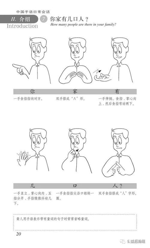 中国手语日常会话——介绍-你家有几口人?