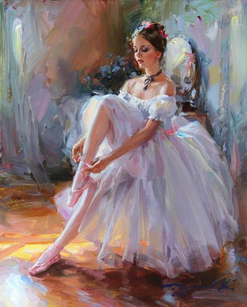 少女名画丨芭蕾女孩丨俄罗斯画家·康斯坦丁·… - 堆糖,美图壁纸兴趣