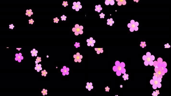 【带通道】透明花瓣飘散特效背景,通道抠像特效背景下载,凌点视频素材