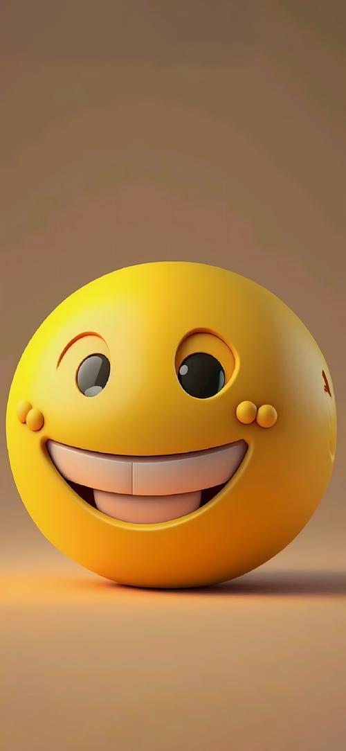 高清壁纸精选#创意3d立体 emoji表情壁纸 可爱 微笑表情