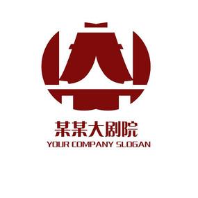 红色舞台剧院文化剧场logo