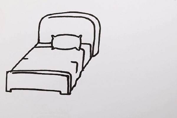 如何画床简笔画床的简笔画的画法简单床的简笔画画法图片步骤-www.